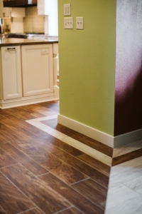 Kitchen transition flooring